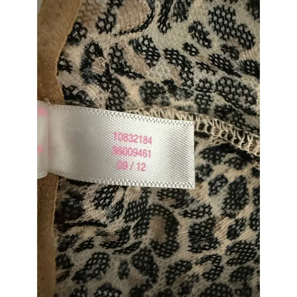 NWOT VS PINK Lace Back Bikini Party Girl Leopard Yellow XS 2012